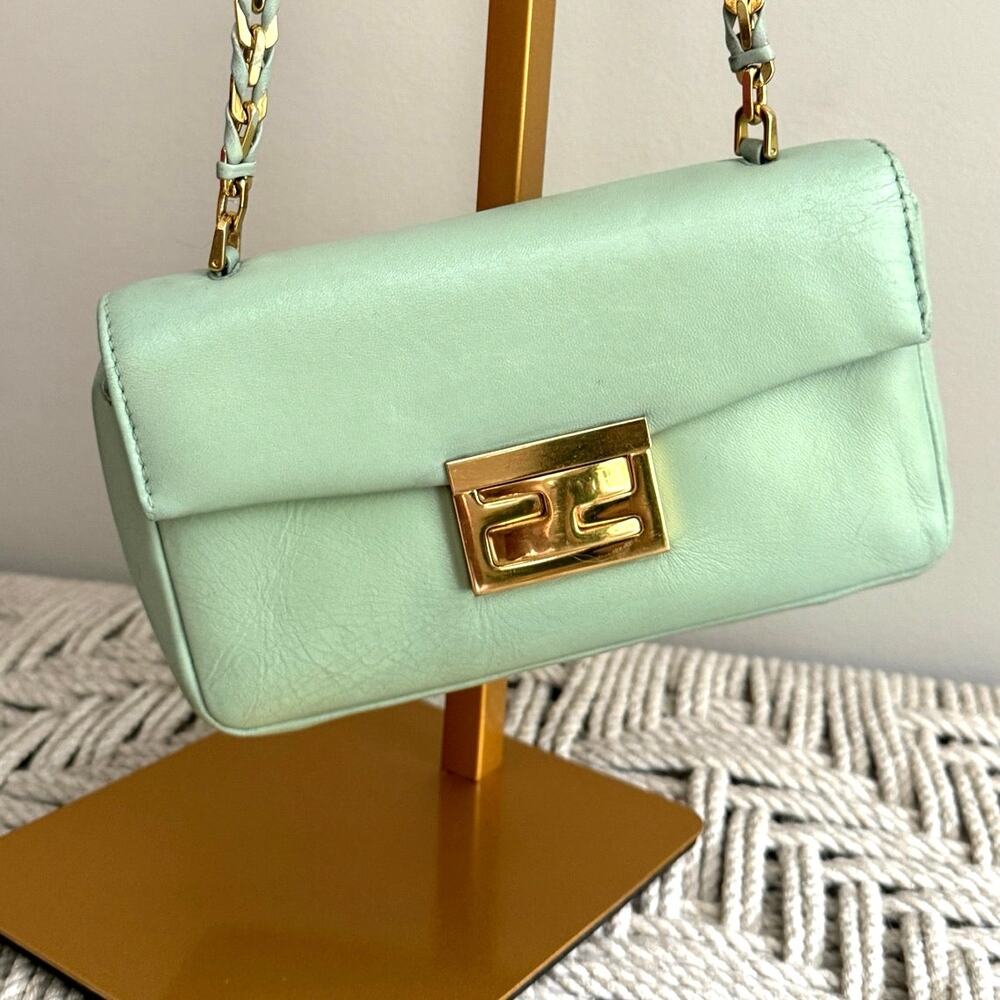 Fendi Leather Mini Be Baguette Bag